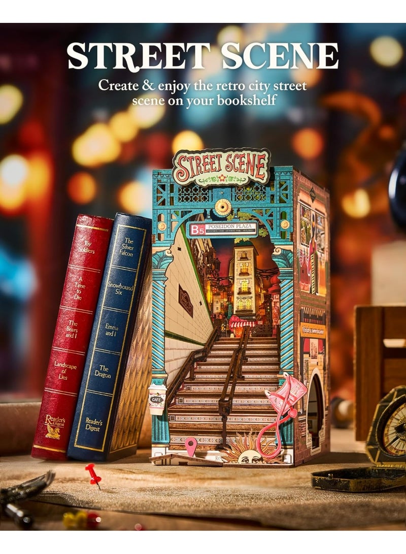 ROBOTIME Rolife Street Scene DIY Book Nook Shelf Insert TGB13 - Image 5