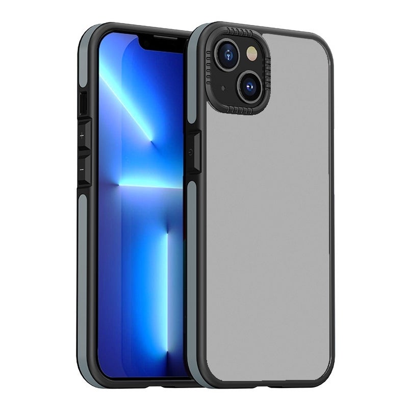 HuHa Protective Cover For iPhone 14 Plus TPE + TPU Shockproof Phone Case (Black) - Image 1