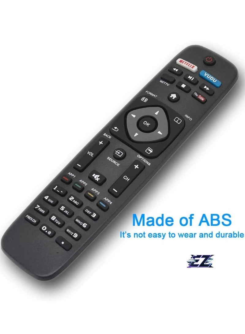 PopZa NH500UP Replacement Remote Control for Philips TV 32PFL4902/F7, 40PFL4901/F7, 43PFL4901/F7, 50PFL5602/F7, 55PFL5602/F7, 65PFL5602/F7, 75PFL66601/F7 with battery - Image 2