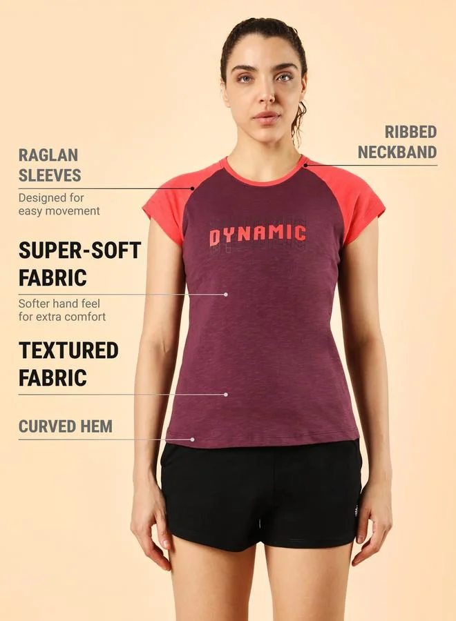 كالت تيشيرت بطبعة جرافيك وأكمام ريجلان