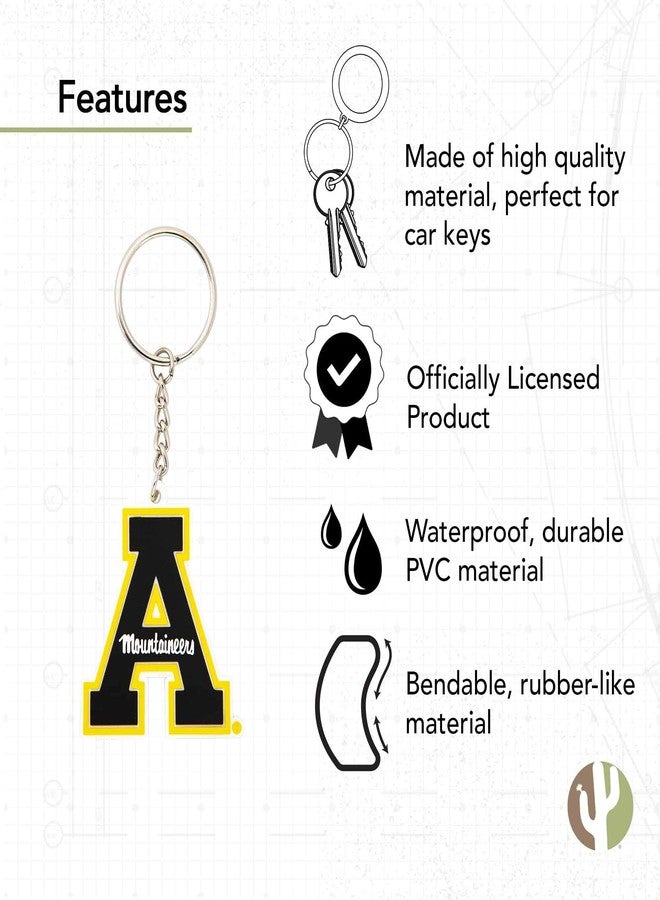 Desert Cactus Appalachian State University Mountaineers App State Yosef Keychain Car Keys Holder (PVC A) - Image 3