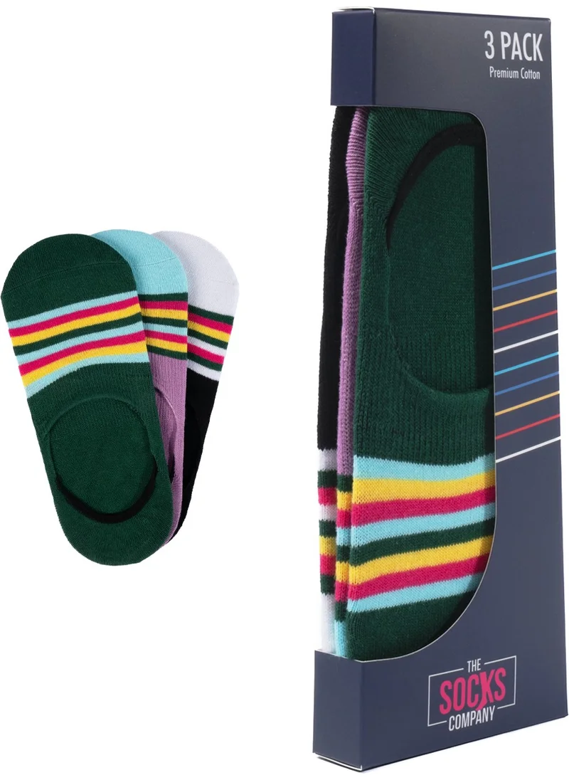 The Socks Company 3 Pairs Special Boxed Silicone Supported Women's Ballerina Socks