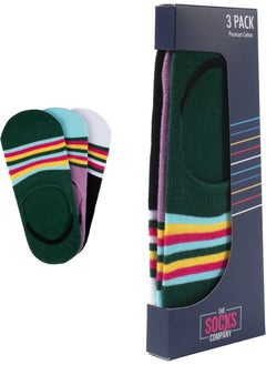The Socks Company 3 Pairs Special Boxed Silicone Supported Women's Ballerina Socks  - Image 1