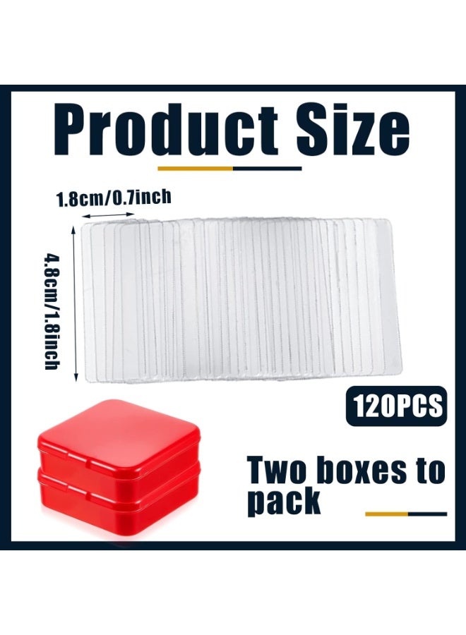 Multifunctional double sided adhesive tape sticky adhesive with rectangular box clear double sided tape interior mounting tape for wall removable strips reusable adhesive tape for couplet (2 Boxes, 120 Pcs) - Image 2
