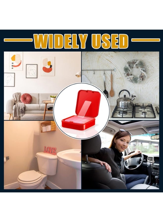 Multifunctional double sided adhesive tape sticky adhesive with rectangular box clear double sided tape interior mounting tape for wall removable strips reusable adhesive tape for couplet (2 Boxes, 120 Pcs) - Image 5