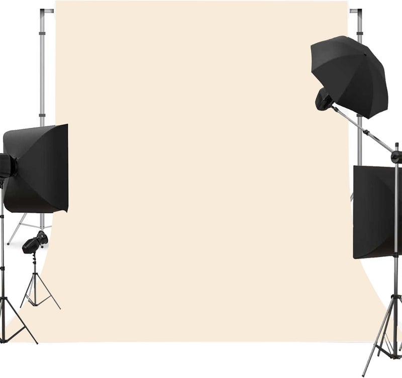 TYTYUU Cream Backdrop for Photograph Professional Photo Backdrops for Product Background for Photoshoot, Wedding, Party，Video Recording, Portraits 3x5 FT - Image 1
