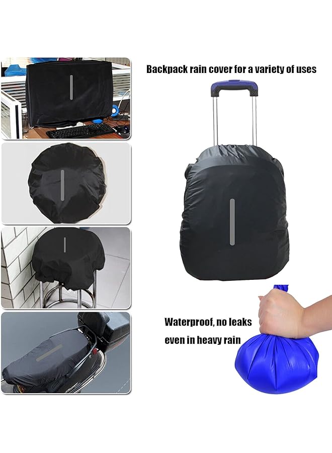 Cranviech 2 Pack Rain Cover For 30 40L Backpack With Reflective Strap Ultralight Compact Portable For Camping Traveling Cycling Hiking Outdoor  - Image 3