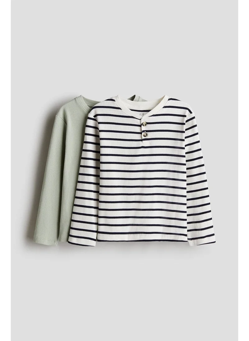 اتش اند ام 2-pack ribbed Henley tops