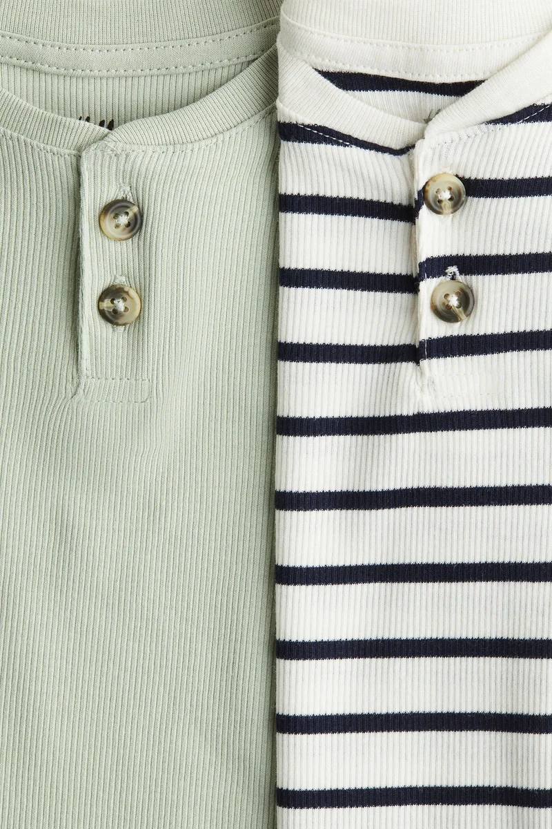 اتش اند ام 2-pack ribbed Henley tops