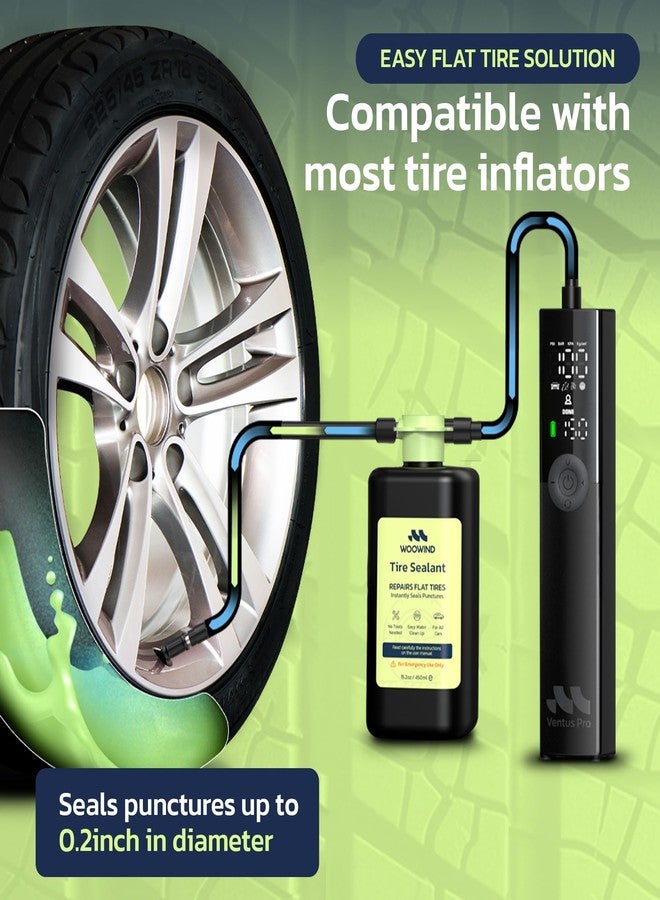 Woowind Tire Sealant Instant Flat Tire Repair Kit (15.22oz) - Seals Punctures Up to 0.236Inch for Cars, Trucks & SUVs - TPMS Safe, No Tools Needed, All-Weather, Works with Most Inflators, Drive 125mi - Image 3