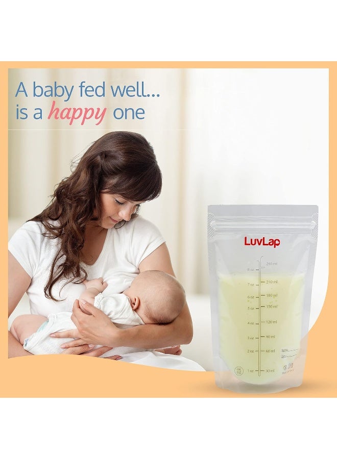 LuvLap Baby Breast Milk Storage Bags (Pack of 25), BPA Free Disposable Milk Freezer Bags for Breast Feeding, Transparent - Image 5