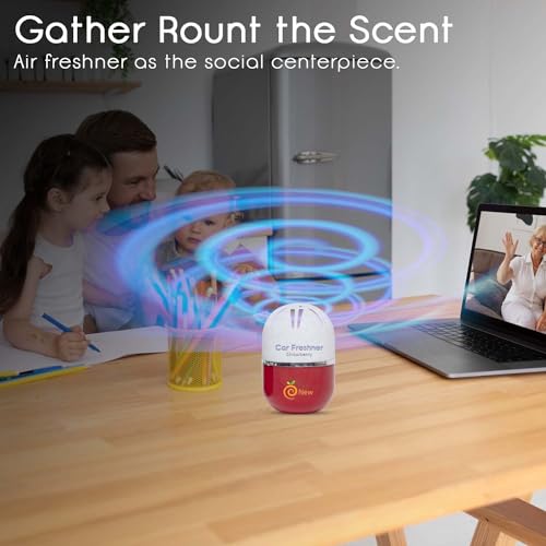 Enew RefreshDrive Twist-Activated Car Gel Air Freshener - Strawberry & Wish - Pack 2, Long-lasting Fragrance up to 30 Days, Auto Scent Diffuser with Easy On-Off, Odor Eliminator for Car Interior - Image 5