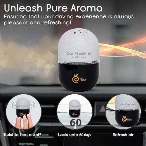 Enew RefreshDrive Twist-Activated Car Gel Air Freshener - Strawberry & Wish - Pack 2, Long-lasting Fragrance up to 30 Days, Auto Scent Diffuser with Easy On-Off, Odor Eliminator for Car Interior - Image 3