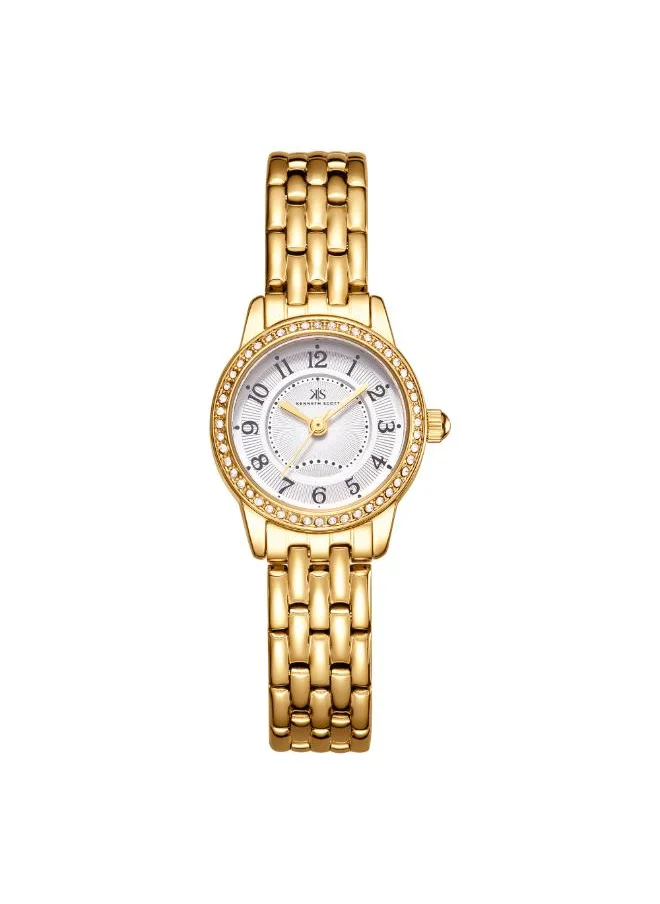 KENNETH SCOTT Women's Analog Display Watch With Gold Stainless Steel Strap - K25511-GBGW