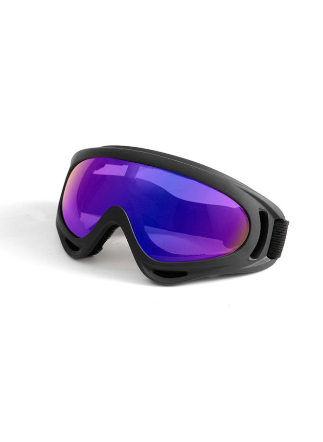 Generic - Protective Glasses Motorcycle Helmet Outdoor Sports Windproof Dustproof Eye Glasses Ski Snowboard Goggles Motocross Riot Control-Color:Black gray - Image 1