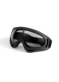 Protective Glasses Motorcycle Helmet Outdoor Sports Windproof Dustproof Eye Glasses Ski Snowboard Goggles Motocross Riot Control-Color:Black gray