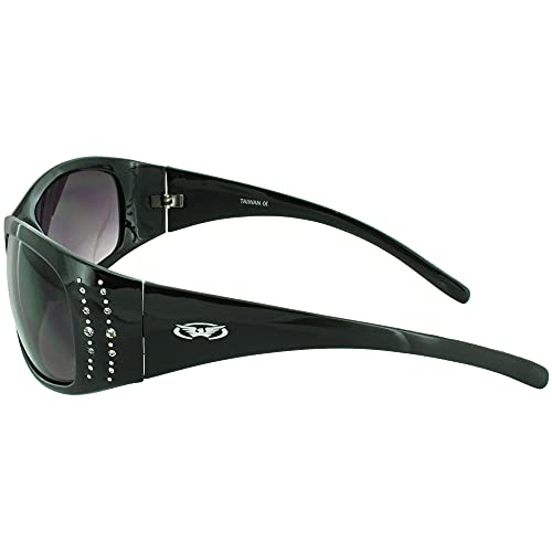 Global Vision Marilyn 2 Glasses Bling (Black Frame/Smoke Lens) - Image 4