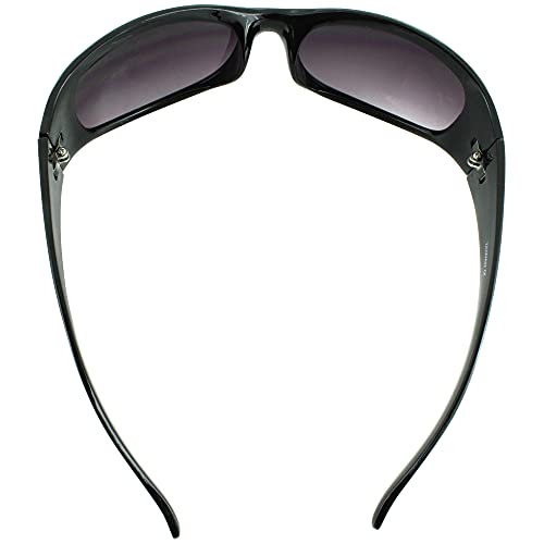 Global Vision Marilyn 2 Glasses Bling (Black Frame/Smoke Lens) - Image 5
