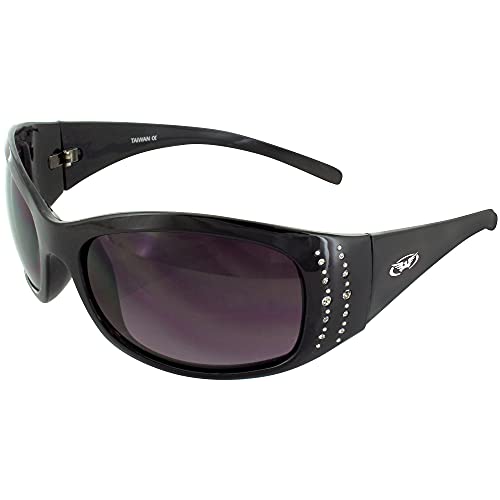 Global Vision Marilyn 2 Glasses Bling (Black Frame/Smoke Lens) - Image 1