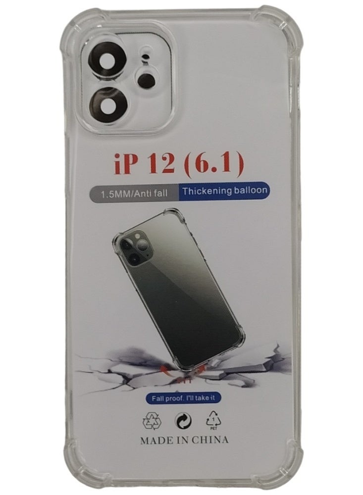 Clear Airbag Case for iPhone 12 Pro - Shockproof TPU Transparent Soft Silicone Phone Back Cover