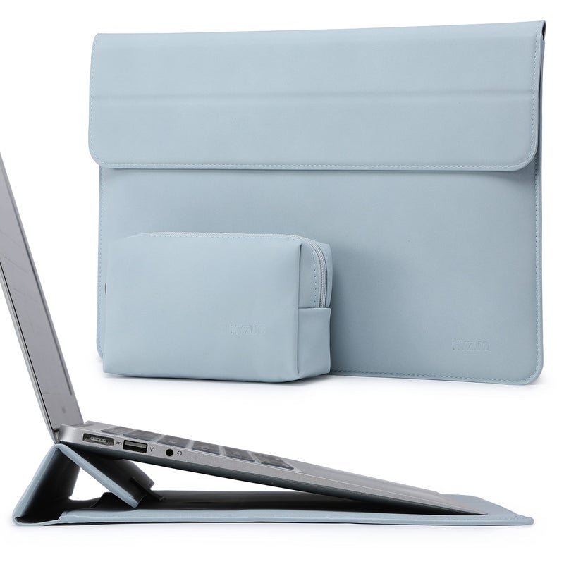 HYZUO HYZUO 15-16 Inch Laptop Sleeve Case with Stand Feature for MacBook Pro 16 M4/M3/M2/M1 Pro/Max 2024-2019, XPS 15, MacBook Pro 15 2015-2012, Samsung Galaxy Book Flex/Pro 15, Pale Blue  - Image 1