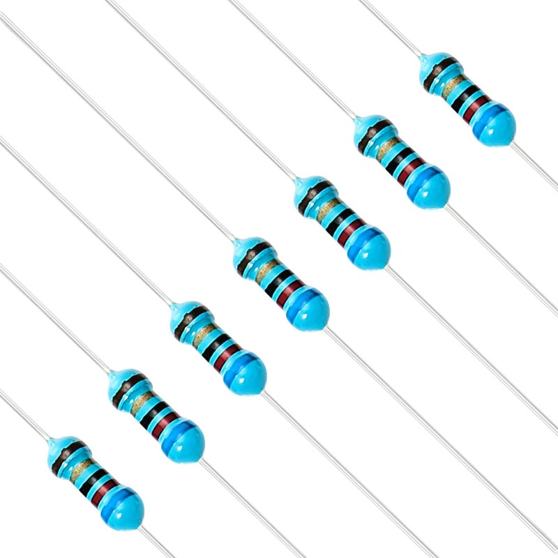 CHANZON 100pcs 1/4W (0.25W) 62 Ω ohm Metal Film Fixed Resistor 0.01 ±1% Tolerance 62R MF Through Hole Resistors Current Limiting Rohs Certificated - Image 1
