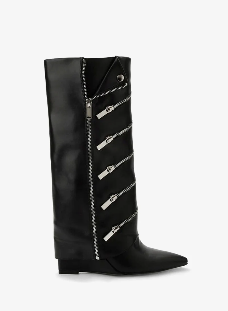 سيليست أحذية نسائية عالية الساق بسحاب