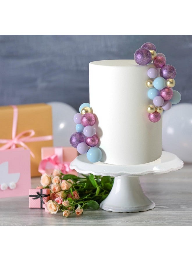 ASTARON 50 Pcs Ball Cake Topper Sticks Mini Balloons for Cake Decorating Supplies Foam Balls Cake decorations for Party Cake Birthday Cake Toppers Decorations (Pink，Purple，Blue) - Image 4