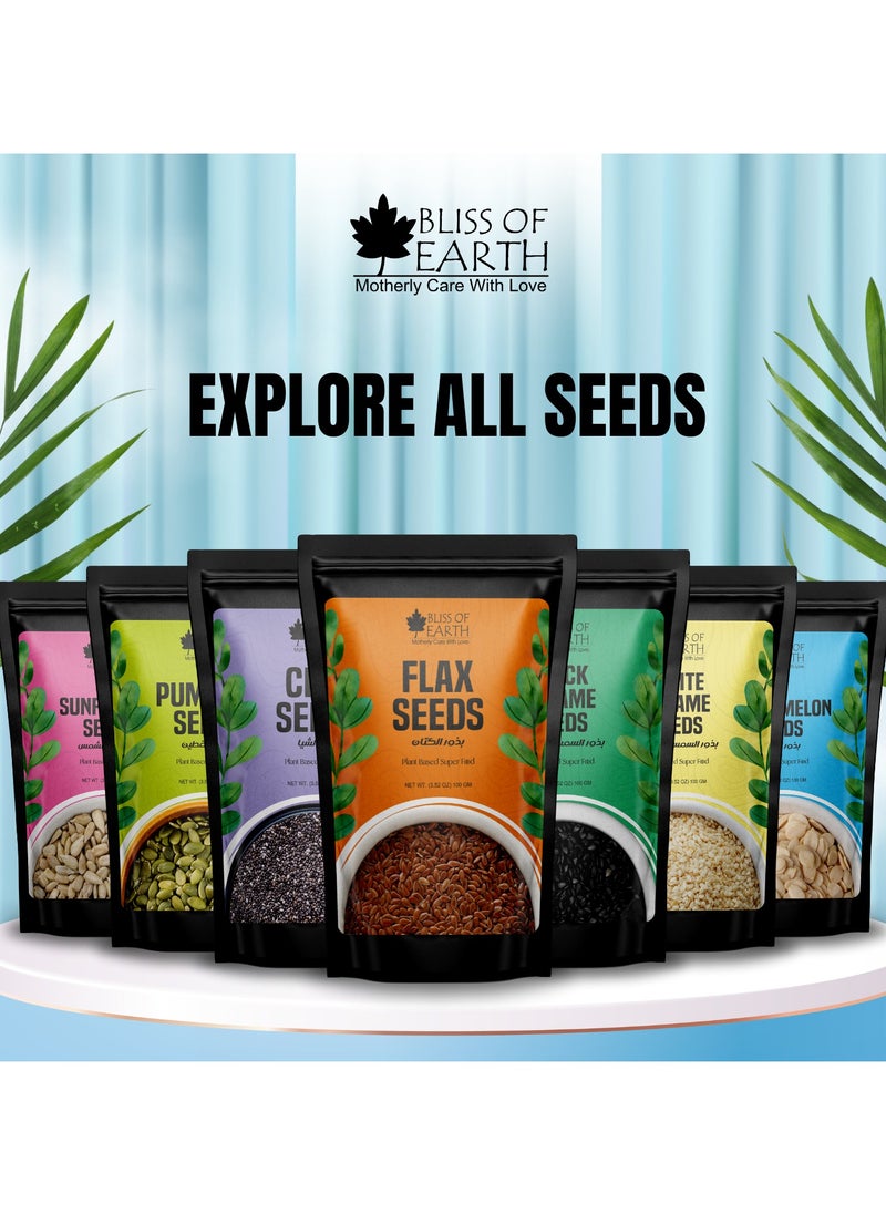 BLISS OF EARTH 100g Flax Seeds Raw Superfood for Weight Loss and Omega Rich High in Protein  - Image 4