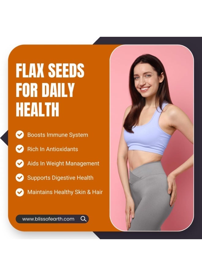 Bliss of Earth Raw Flax Seeds 100 g | Omega-3 Rich Superfood • High-Protein • Healthy and helps with Weight-Loss - Image 4