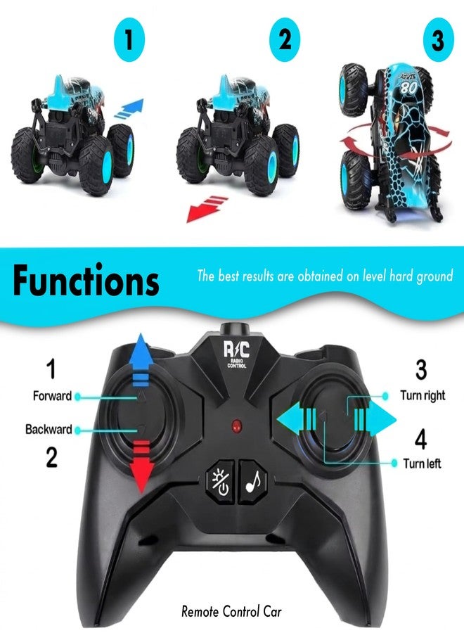 سنابترون سيارة سنابترون ديناصور للأطفال تعمل بجهاز تحكم عن بعد، شاحنة مونستر قابلة للانجراف بزاوية 360 درجة مع أضواء LED وموسيقى، ألعاب تحكم عن بعد بتردد 2.4 جيجاهرتز، سيارة انزلاقية تعمل بجهاز تحكم عن بعد، لعبة تحكم عن بعد للأطفال من 3 إلى 8 سنوات فما فوق - Image 2