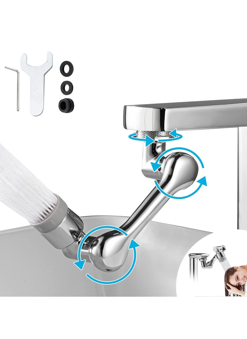 KASTWAVE - Faucet Extender, Universal Rotating Faucet Extender, 1080 Degree Swivel Faucet Aerator, Large-Angle Rotating Splash Filter Faucet, Bathroom Sink Sprayer Attachment - Image 1