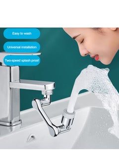 KASTWAVE Faucet Extender, Universal Rotating Faucet Extender, 1080 Degree Swivel Faucet Aerator, Large-Angle Rotating Splash Filter Faucet, Bathroom Sink Sprayer Attachment  - Image 2