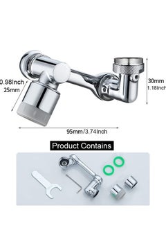 KASTWAVE Faucet Extender, Universal Rotating Faucet Extender, 1080 Degree Swivel Faucet Aerator, Large-Angle Rotating Splash Filter Faucet, Bathroom Sink Sprayer Attachment  - Image 5