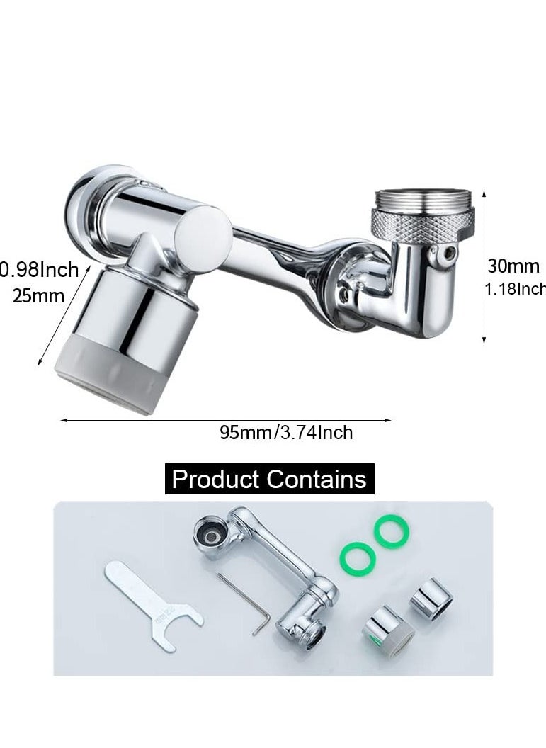 KASTWAVE - Faucet Extender, Universal Rotating Faucet Extender, 1080 Degree Swivel Faucet Aerator, Large-Angle Rotating Splash Filter Faucet, Bathroom Sink Sprayer Attachment - Image 1