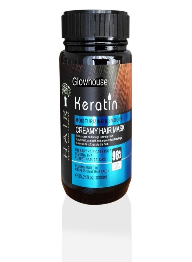 Glowhouse Fresh Keratin Spa Cream Hair Mask Moisturizing & Smoothing For Dry Damaged For All Hair Type (800G),1 Count - Image 1