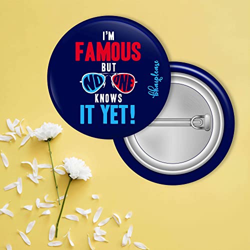 Bhai Please Pin Badge (Pack of 9) Bad Choices Good Stories, You're The (CSS), I'm Famous, Never Give-up, Count The Memories, Awe-sumh, Main Apni Favourite, Can I Shoot, Great Things Take Times - Image 4