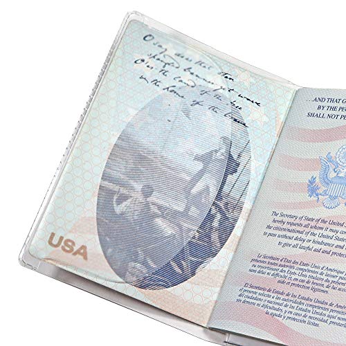Millennial Essentials Clear & Frosted Passport Cover Plastic Passport Protector Vinyl ID Card Protector Case Holder Travel Pack of 3 (2 Clear + 1 Frosted) - Image 4