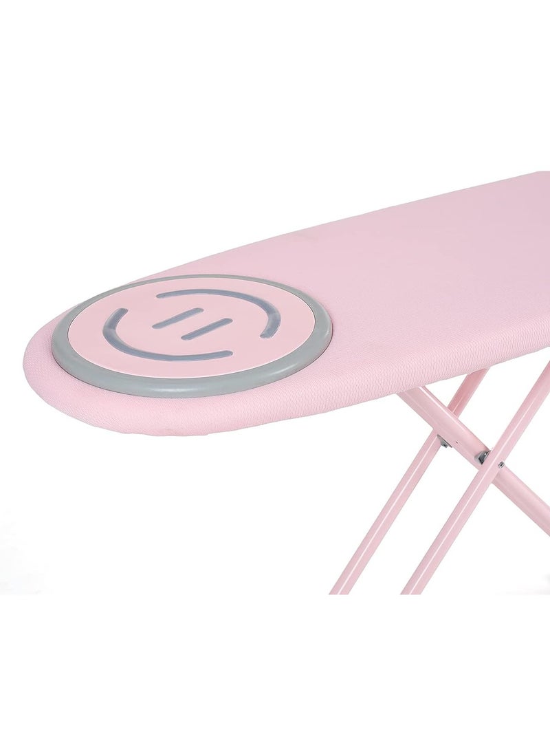 Home Maker - Premium Pink Iron Board With Heat Resistant Cloth Cover & Non-burn Silicon Stoppers, 152x44 cm Table Size - Image 1