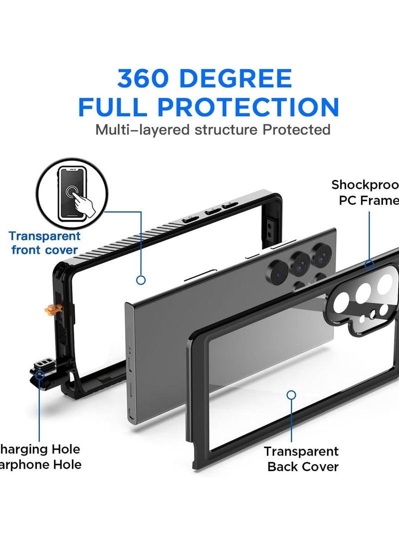general Samsung Galaxy S24 Ultra Phone Case Waterproof Transparent Built-in Screen Protector Snowproof, Dustproof, Shockproof, IP68 Certified 【Real 360】 Full Body Protection Fully Sealed - Image 5