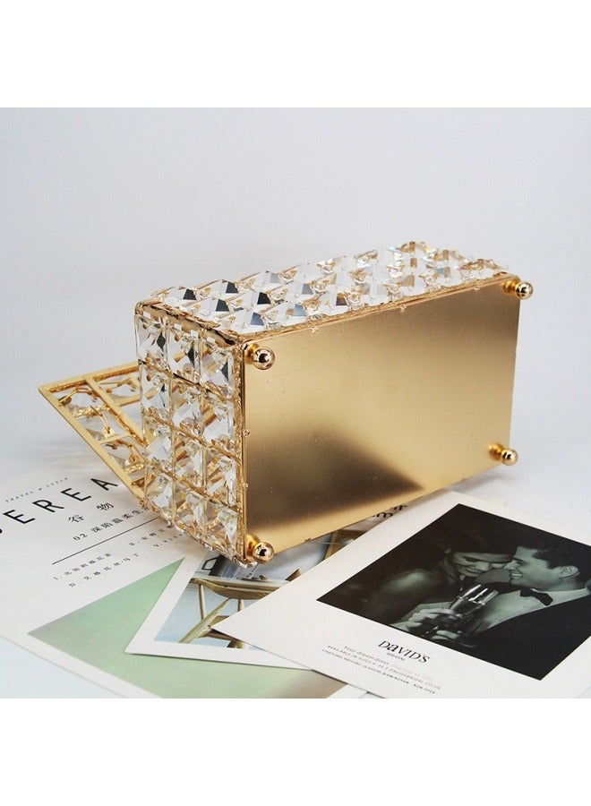 European-style crystal tissue box simple household living room coffee table pumping box desktop napkin cosmetic storage box - Image 3