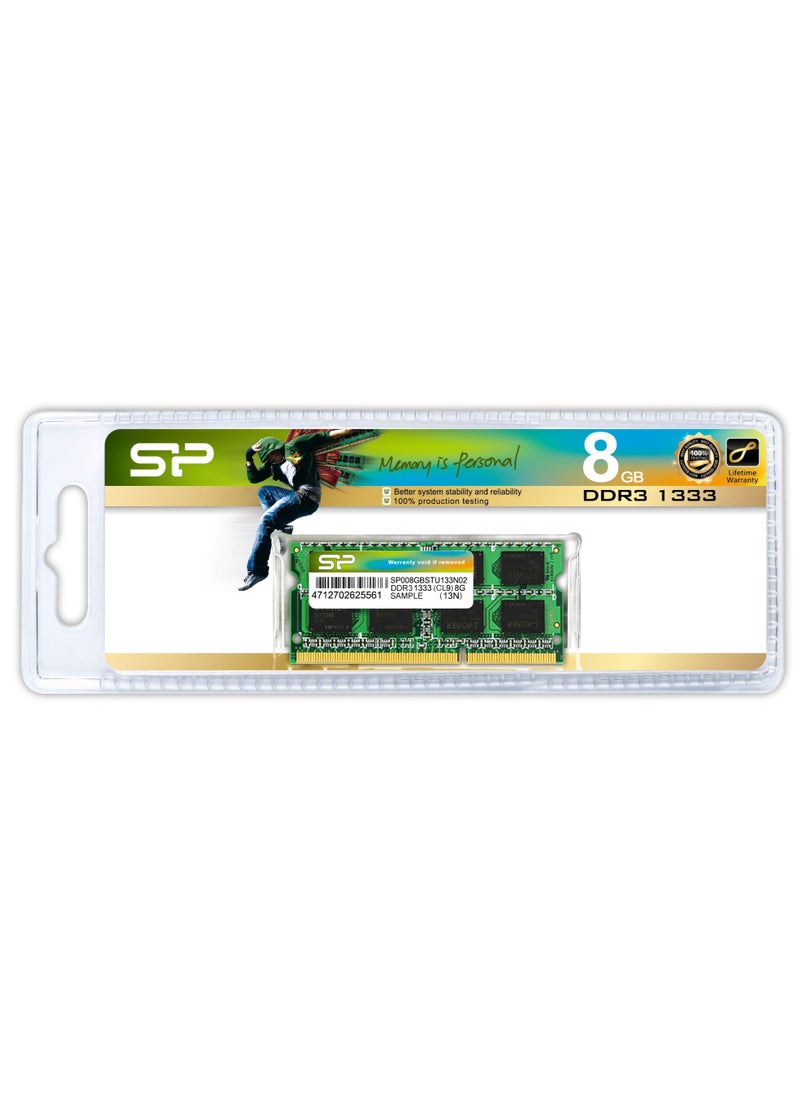 Silicon Power Ram DDR3 8GB 1333MHz / 10600 For Laptop 
