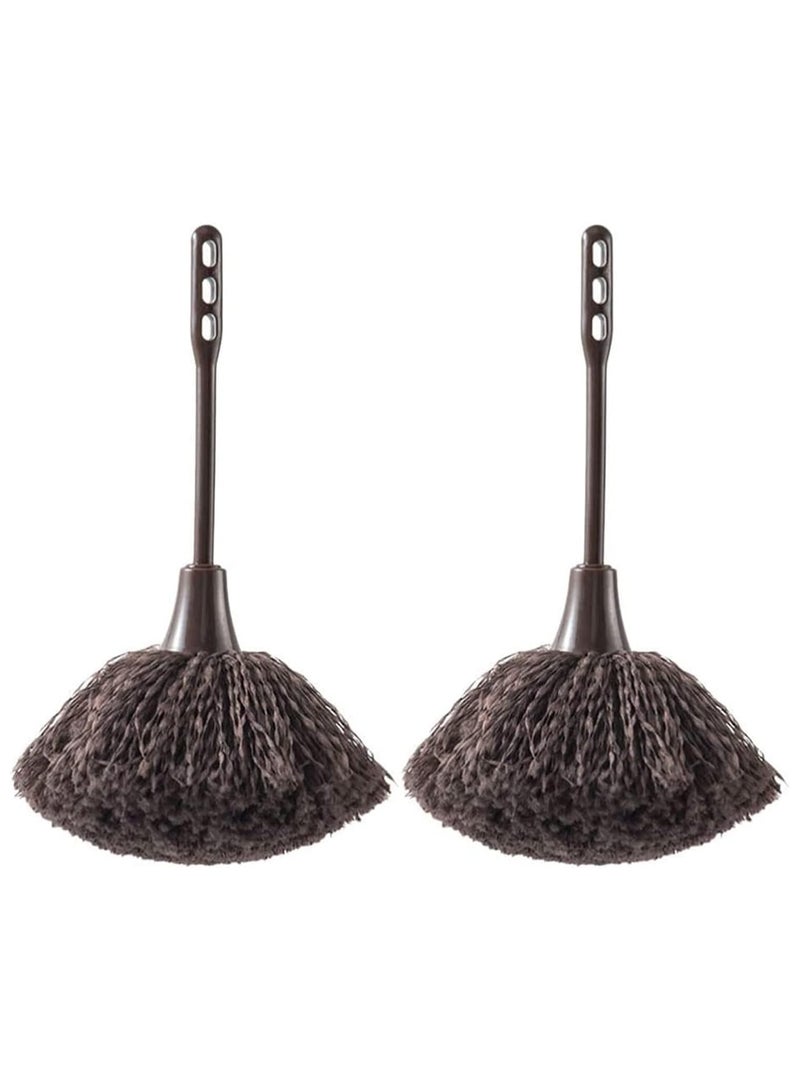 2pcs Keyboard Brush Long Handle Feather Duster, Portable Cleaning Brush Cleaner Dust Remover for Keyboard Computer Laptop Desk, Smart and Soft and Fluffy Duster  - Image 1