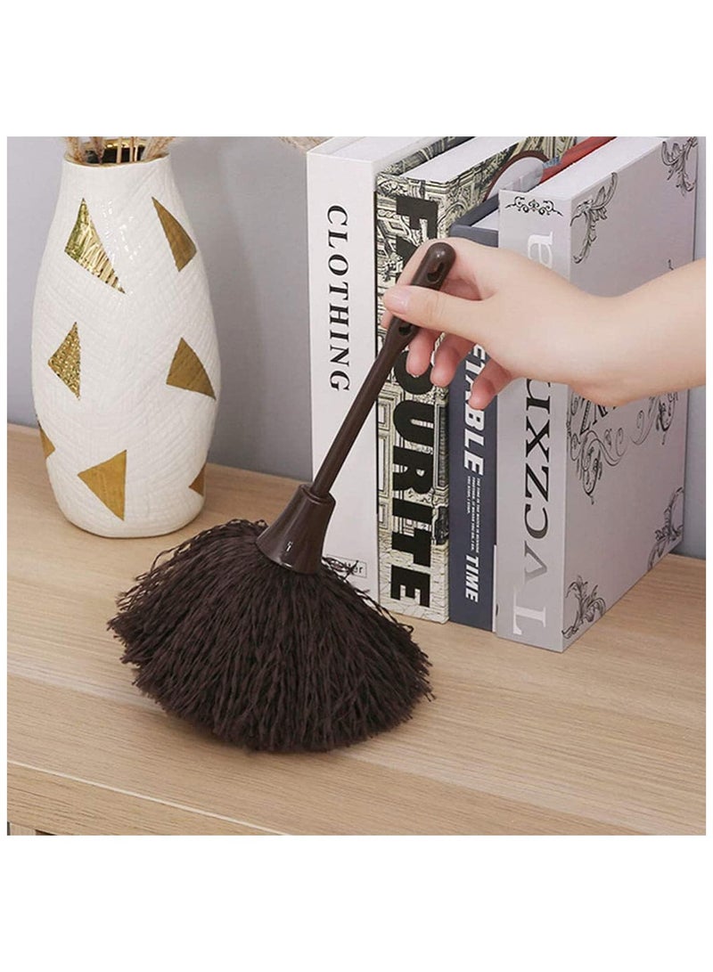 2pcs Keyboard Brush Long Handle Feather Duster, Portable Cleaning Brush Cleaner Dust Remover for Keyboard Computer Laptop Desk, Smart and Soft and Fluffy Duster  - Image 2