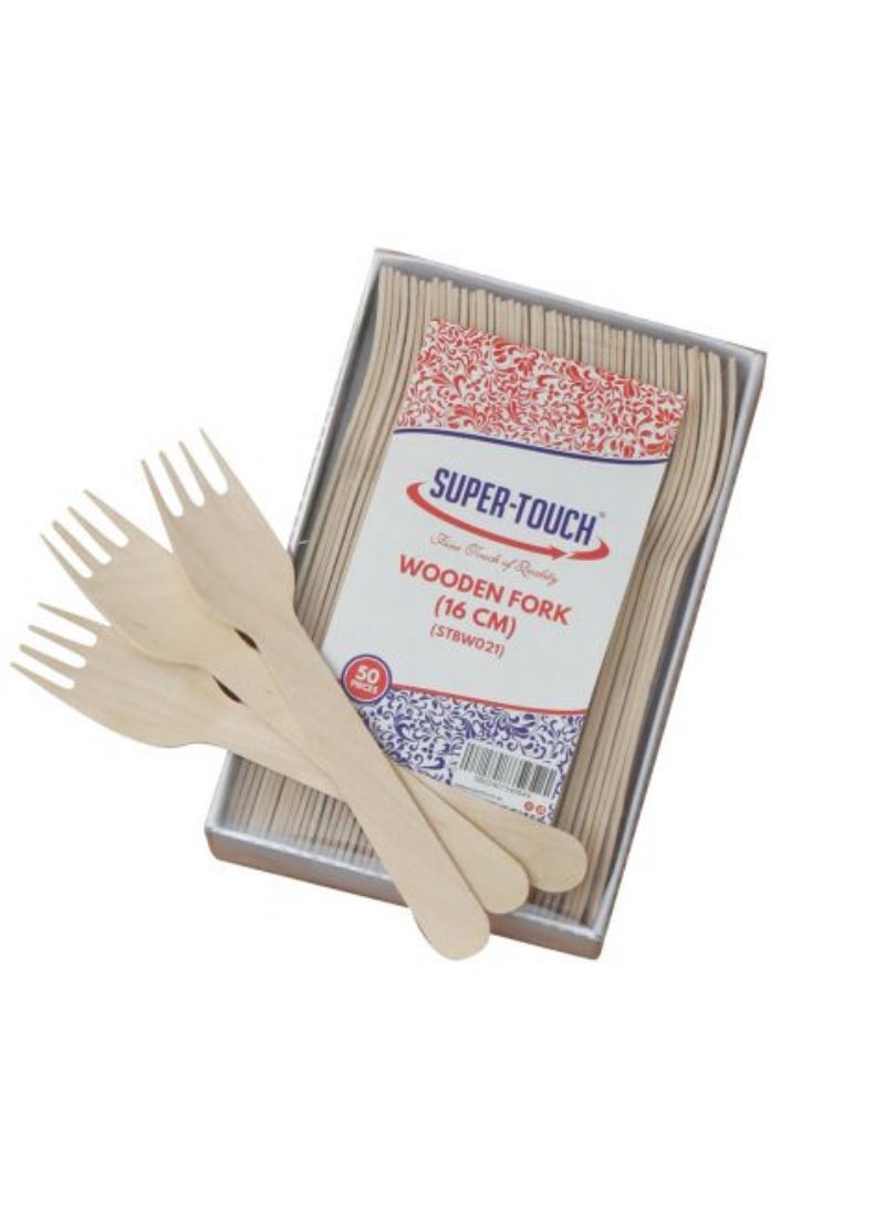 Super Touch Wooden Fork In Box 16 Cm