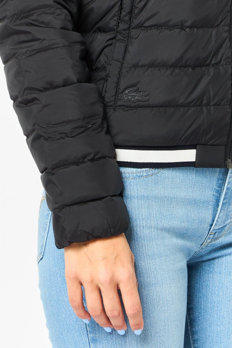LACOSTE Women Quilted Puffer Jacket, Dark Navy - Image 3
