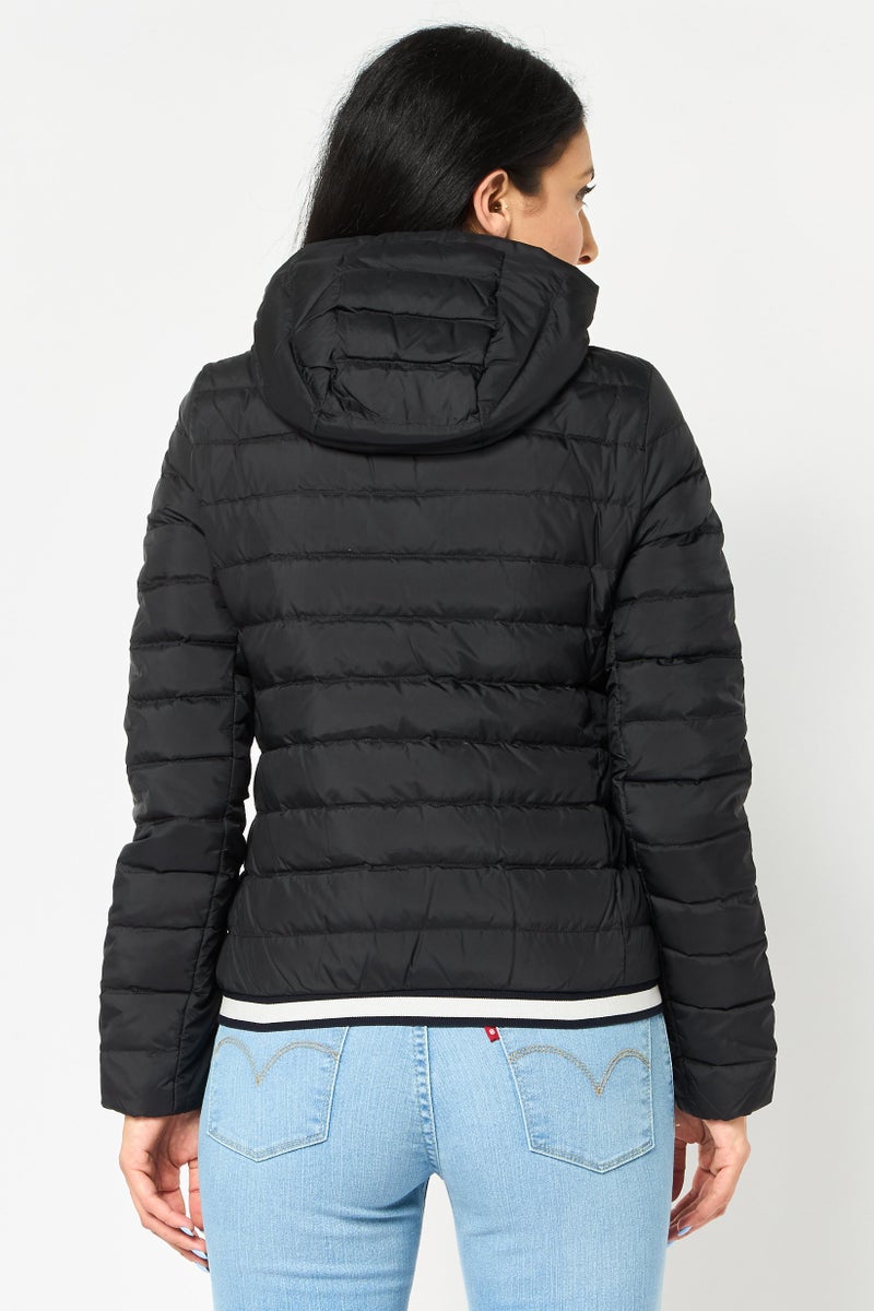 LACOSTE Women Quilted Puffer Jacket, Dark Navy - Image 4