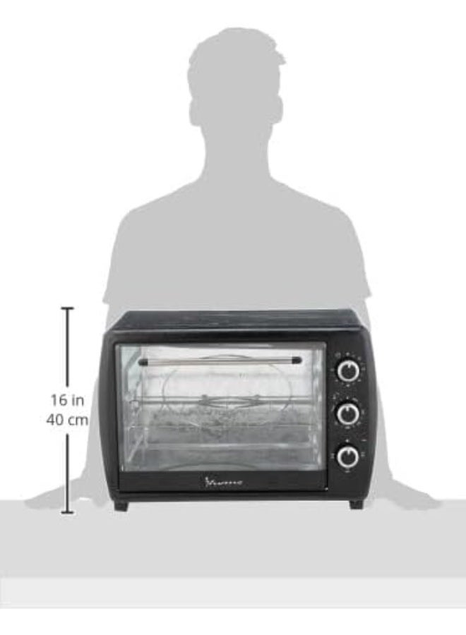 iHome Electric Oven KI-5100 40 Liter 1200W,Grill,Timer 90m,Thermostat,Black - Image 2