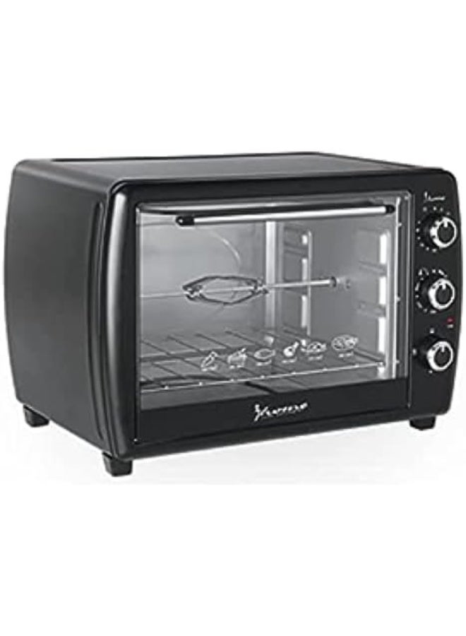 iHome Electric Oven KI-5100 40 Liter 1200W,Grill,Timer 90m,Thermostat,Black - Image 1