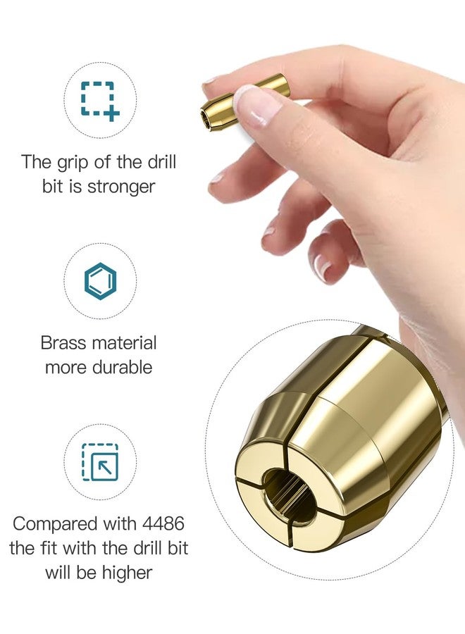 Mellbree Drill Chuck Collet Set for Dremel, 14PCS 1/32" to 1/8" Replacement 4486 Drill Keyless Bit Chuck Shank Rotary Tool Quick Change Adapter - Image 5